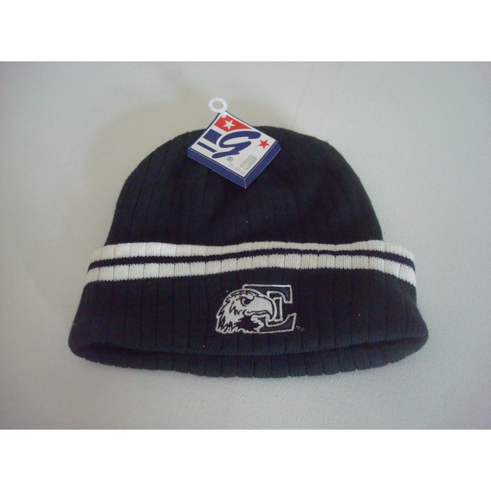 EASTERN‎ MICHIGAN   WINTER beanie knit toboggan  DEADSTOCK  HAT CAP VINTAGE T5